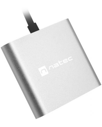 Адаптер Natec - Fowler Mini, USB-C/USB 3.0, HDMI, USB-C, сив - 2