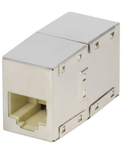 Адаптер Vivanco - 45341, RJ45/RJ45, бежов - 1