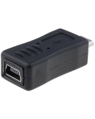 Адаптер VCom - CA418, Micro USB/Mini USB, черен - 1