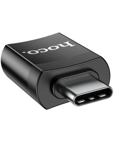 Адаптер Hoco - OTG UA17, USB-C/USB-A, черен - 3