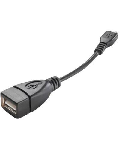 Адаптер Cellularline - 2023, Micro USB/USB-A, черен - 1
