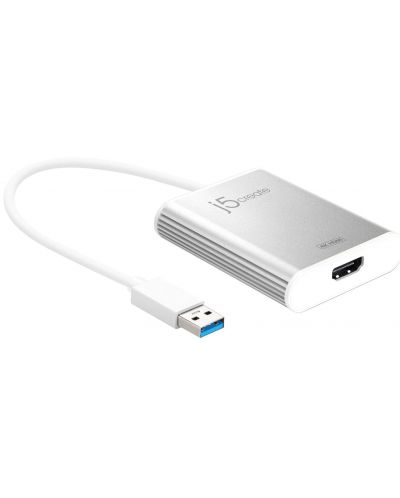 Адаптер j5create - JUA354, USB-A/HDMI, бял - 1