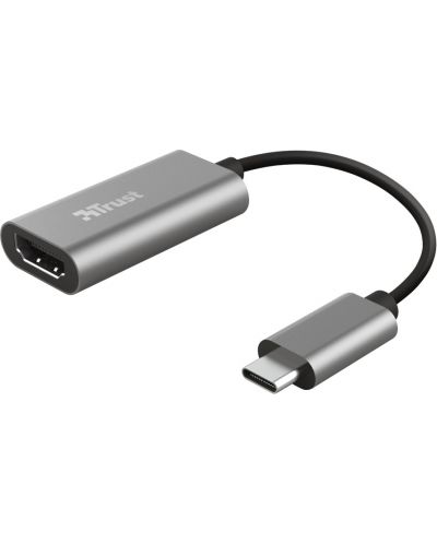 Адаптер Trust - Dalyx, USB-C/HDMI, сребрист - 1