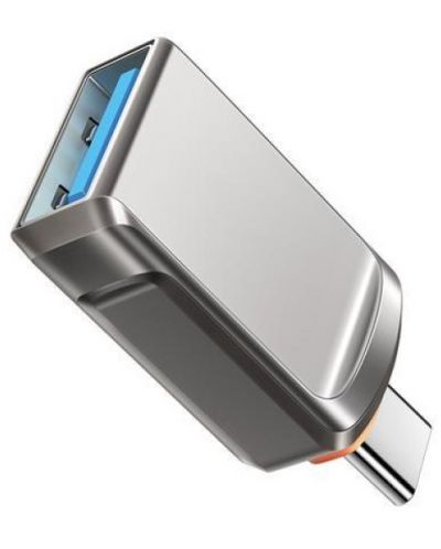 Адаптер Xmart - OTG, USB-A/USB-C, сребрист - 2