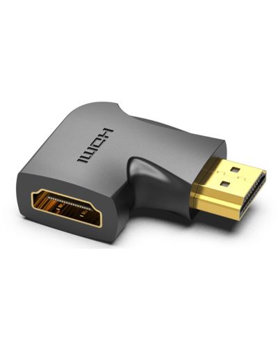 Адаптер Vention - AIPB0, HDMI Vertical Flat 90 Degree M/F, черен - 1