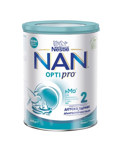 Преходно мляко на прах Nestle Nan - OptiPro 2, опаковка 800 g - 1