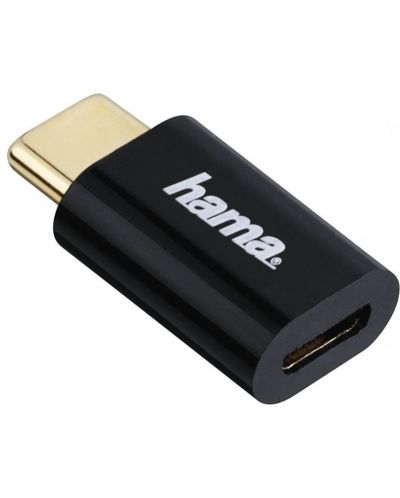 Адаптер Hama - 178399, USB-C/Micro USB, черен - 1