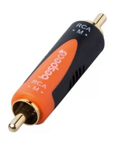 Адаптер Bespeco - SLAD325, RCA/RCA, черен/оранжев - 1