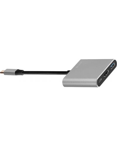 Адаптер Tracer - А-1, USB-C/HDMI/USB 3.1, USB-C, сив - 2