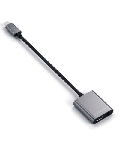 Адаптер Satechi - ST-TCACAM, USB-C/жак 3.5 mm/PD, сив - 2