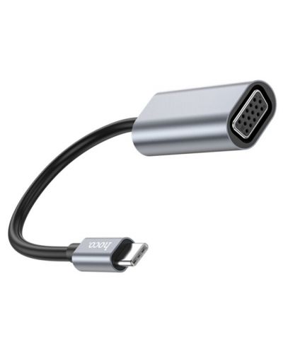 Адаптер Hoco - UA21, USB-C/VGA, Metal Gray - 1