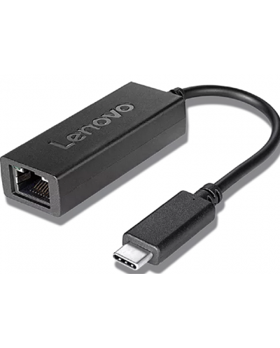 Адаптер Lenovo - USB-C/RJ45, черен - 1