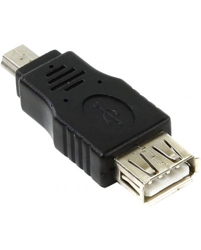 Адаптер VCom - CA411, USB-A/Mini USB, черен - 1