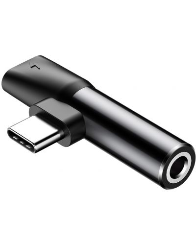 Адаптер Baseus - L41, USB-C/USB-C/жак 3.5 mm, черен - 3