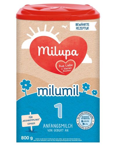 Мляко за кърмачета Milupa - Milumil 1, опаковка 800 g - 1