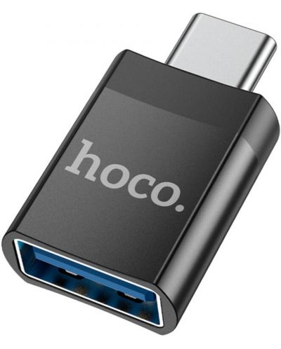 Адаптер Hoco - OTG UA17, USB-C/USB-A, черен - 1