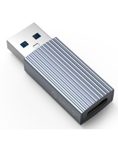 Адаптер Orico - AH-AC10-GY, USB-А/USB-C, сив - 1
