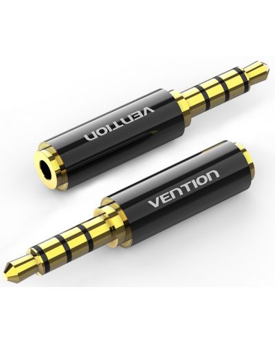 Адаптер Vention - BFBB0, жак 3.5 mm/жак 2.5 mm, черен - 1