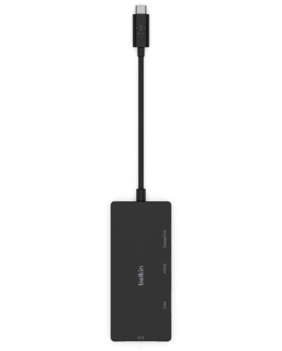 Адаптер Belkin - USB-C/HDMI, VGA, DVI, Display port, черен - 2