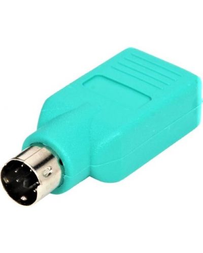 Адаптер VCom - CA451, USB-A/PS2, за мишка, зелен - 1