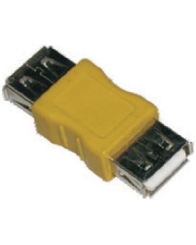 Адаптер VCom - CA408, USB-A/USB-A, жълт - 1