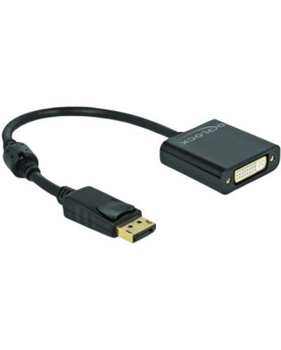 Адаптер Delock - 63482, DisplayPort 1.2/DVI, черен - 1