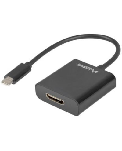 Адаптер Lanberg - AD-UC-HD-01, USB-C/HDMI, черен - 1