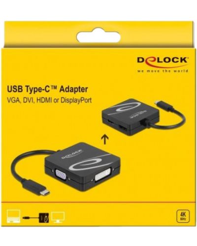 Адаптер Delock - 63129, USB-C, черен - 3