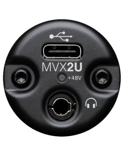 Адаптер за микрофон Shure - MVX2U, XLR/USB, черен - 4