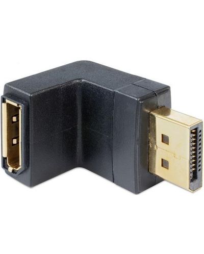 Адаптер Delock - 65382, DisplayPort/DisplayPort, 90°, черен - 1