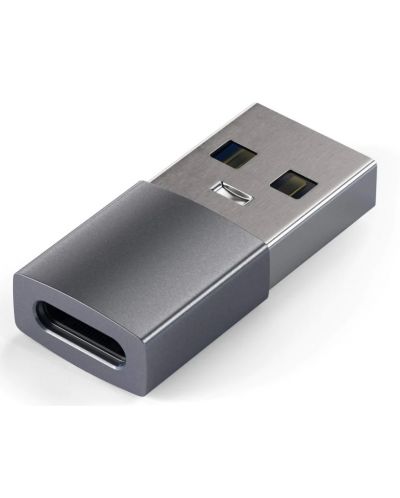 Адаптер Satechi - Aluminum, USB-A/USB-C, сив - 1