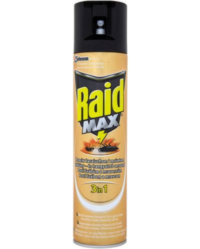 Raid Max Аерозол против насекоми, 3 в 1, 300 ml - 1