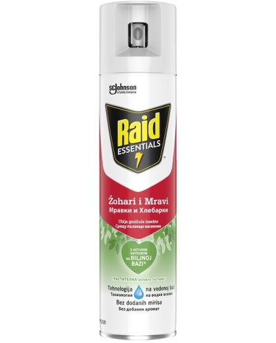 Raid Essentials Аерозол срещу пълзящи насекоми CIK, 400 ml - 1