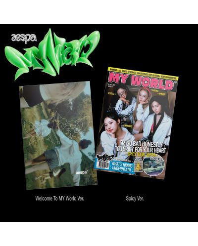 Aespa - My world (Zine Version), Spicy (CD Box) - 2