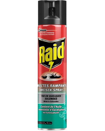 Raid Аерозол срещу пълзящи насекоми, Евкалипт, червен, 400 ml - 1