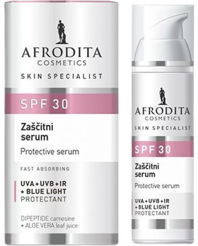 Afrodita Skin Specialist Защитен серум за лице, SPF 30, 30 ml - 1