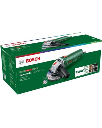 Ъглошлайф Bosch - UniversalGrind 750-125, 750 W, 125 mm, 12000 об/мин - 2