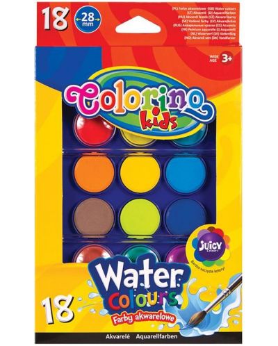 Акварелни бои Colorino Kids - 18 цвята - 1