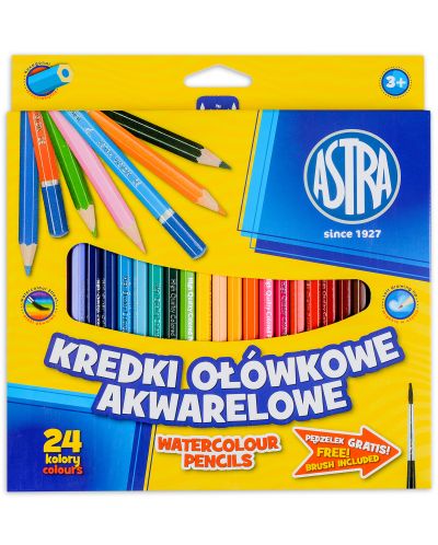 Акварелни моливи Astra - 24 цвята - 1