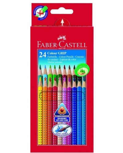 Акварелни моливи Faber-Castell Grip 2001 - 24 цвята - 1