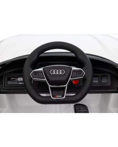 Акумулаторна кола Moni - Audi RS e-tron, бяла - 8