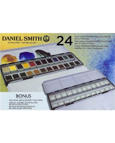 Комплект акварелни бои Daniel Smith - 24 цвята - 1