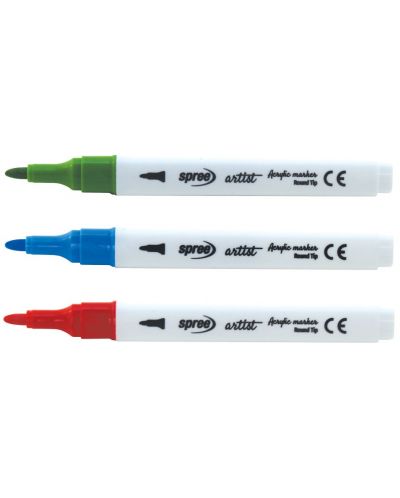Акрилни маркери Spree Artist - 36 цвята, с 2 контурни маркера, в кутия - 4