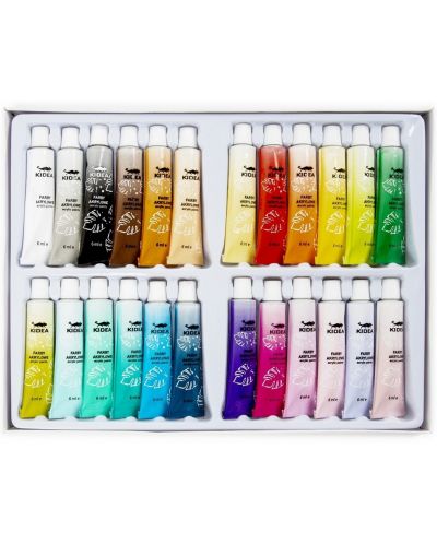 Акрилни бои Kidea - 24 цвята, 6 ml - 3