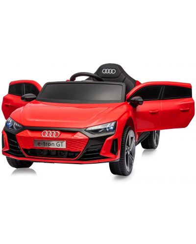Акумулаторна кола Chipolino - Audi e-Tron, с кожена седалка, червена - 5