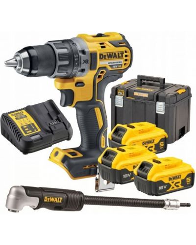 Акумулаторен винтоверт DeWALT - DCD791P3A-QW, 18V, 460W, 3x5.0 Ah - 1