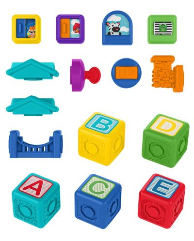 Активна играчка Baby Einstein - Кубчета, Bridge & Learn, 15 части - 1