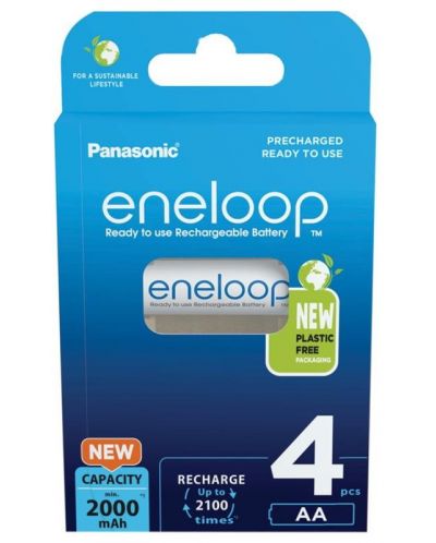 Акумулаторни батерии Panasonic - Eneloop HR6 АА, 2000 mAh, 4 броя - 2