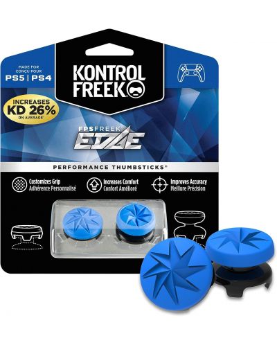 Аксесоар KontrolFreek - Performance Thumbsticks FPS Freek Edge, син (PS4/PS5) - 1