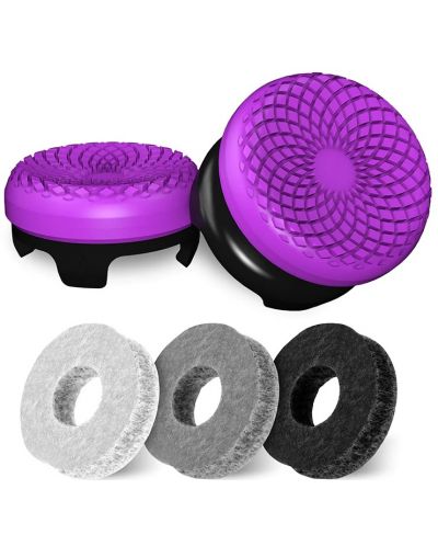 Аксесоар KontrolFreek - Performance Thumbsticks + Precision Rings Fenzy Edition,лилав (PS4/PS5) - 2